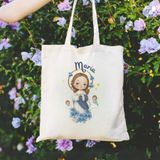  Túi Vải Công Giáo, Túi Canvas In Hình Đức Mẹ Maria Chibi Dễ Thương 