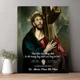  Tranh Gỗ Kỷ Niệm Khấn Dòng - Chúa Vác Thánh Giá 