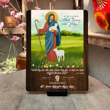  Tranh Gỗ Kỷ Niệm Khấn Dòng - Chúa Là Mục Tử Chăn Chiên 