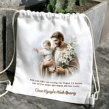  Balo Túi Rút Hình Thánh Giuse, Quà Tặng Theo Tên Thánh Joseph 