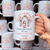  Quà Tặng Thêm Sức - Ly Sứ In Ngày Lãnh Nhận Bí Tích Thêm Sức Màu Hồng Pastel Nhẹ Nhàng 