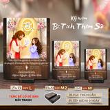  Tranh Gỗ 7 Ơn Bí Tích Thêm Sức Cho Bé Gái – Ngọn Lửa Hồng Ân, Đóa Hoa Đức Tin Bừng Nở 