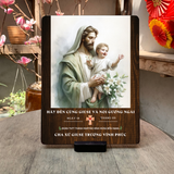  Quà Tặng Công Giáo - Tranh Gỗ Mừng Bổn Mạng Hình ảnh Thánh Giuse 19 3 