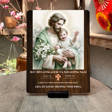  Quà Tặng Công Giáo - Tranh Gỗ Mừng Bổn Mạng Hình ảnh Thánh Giuse 19 3 