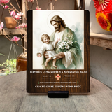  Quà Tặng Công Giáo - Tranh Gỗ Mừng Bổn Mạng Hình ảnh Thánh Giuse 19 3 