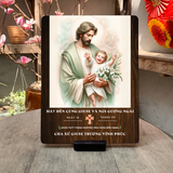  Quà Tặng Công Giáo - Tranh Gỗ Mừng Bổn Mạng Hình ảnh Thánh Giuse 19 3 