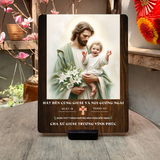  Quà Tặng Công Giáo - Tranh Gỗ Mừng Bổn Mạng Hình ảnh Thánh Giuse 19 3 