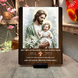  Quà Tặng Công Giáo - Tranh Gỗ Mừng Bổn Mạng Hình ảnh Thánh Giuse 19 3 