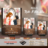  Tranh Gỗ Rước Lễ Lần Đầu Cho Bé Trai Chibi Đáng Yêu | Quà Tặng Công Giáo Beati 