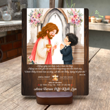  Tranh Gỗ Rước Lễ Lần Đầu Cho Bé Trai Chibi Đáng Yêu | Quà Tặng Công Giáo Beati 