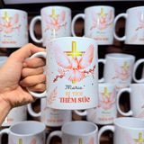  Quà Tặng Thêm Sức - Ly Sứ In Ngày Lãnh Nhận Bí Tích Thêm Sức Màu Hồng Pastel Nhẹ Nhàng 