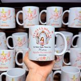  Quà Tặng Thêm Sức - Ly Sứ In Ngày Lãnh Nhận Bí Tích Thêm Sức Màu Hồng Pastel Nhẹ Nhàng 