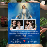  Tặng Quà Kỷ Niệm Ngày Cưới – Tranh Gỗ Công Giáo Đức Mẹ Ban Ơn Chúc Phúc Hôn Nhân 