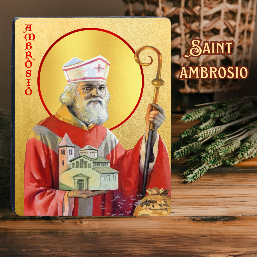  Tranh Thánh Ambrôsiô – Quà Tặng Công Giáo Ý Nghĩa & Bổn Mạng Các Giáo Lý Viên 