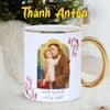 Thánh Antôn - Quà Tặng Bổn Mạng 13/6, Sinh Nhật, Lễ Kính - Ly Sứ Viền Gold Cao Cấp Beati
