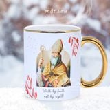  Thánh Augustinô – Ly Sứ Viền Gold Sang Trọng, Quà Tặng Công Giáo, Tặng Quà Linh Mục 