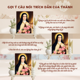  Quà Tặng Công Giáo Tranh Gỗ Thánh Têrêsa Hài Đồng Giêsu Tranh Để Bàn 