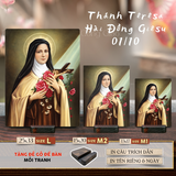  Tranh Gỗ Tự Nhiên Bà Thánh Têrêsa Hài Đồng Giêsu – Điểm Tựa Bình An Cho Góc Cầu Nguyện Tâm Tình 