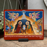  Gia Đình Thánh Gia Cổ Xưa – Tranh Công Giáo Khung Cảnh Giáng Sinh 