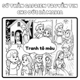  Tranh Tô Màu Cho Bé – Chủ Đề Sứ Thần Truyền Tin Cho Đức Mẹ Maria 