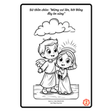  Tranh Tô Màu Cho Bé – Chủ Đề Sứ Thần Truyền Tin Cho Đức Mẹ Maria 