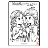  Tranh Tô Màu Cho Bé – Chủ Đề Sứ Thần Truyền Tin Cho Đức Mẹ Maria 