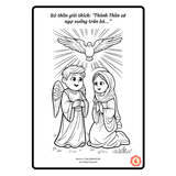  Tranh Tô Màu Cho Bé – Chủ Đề Sứ Thần Truyền Tin Cho Đức Mẹ Maria 