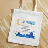  Túi Tote Công Giáo In 2 Mặt, Túi Vải Hình Đức Mẹ Maria Và Câu Kinh Thánh 