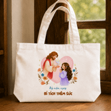  Túi Tote Vải Canvas Công Giáo In Tên & Ngày Lễ Thêm Sức Theo Yêu Cầu (Quà Tặng Thiêng Liêng Biện Phân Đức Tin) 