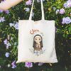  Túi Vải Công Giáo, Túi Tote Hình Thánh Clara Phong Cách Chibi 