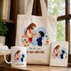  Túi Tote Vải Canvas Công Giáo In Tên & Ngày Kễ Thêm Sức Cho Bé Trai (Quà Tặng Kỷ Niệm Trưởng Thành Đức Tin) 
