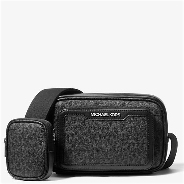 Túi MICHAEL KORS Cooper NS Signature Logo Camera With Pouch Black - 37T5LCOM1B