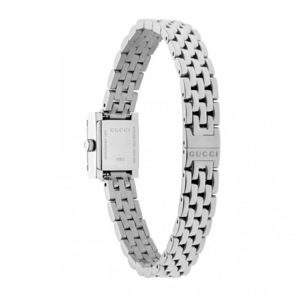 Đồng Hồ GUCCI G-Frame Black Lacquered Dial With 3 Diamonds YA128507