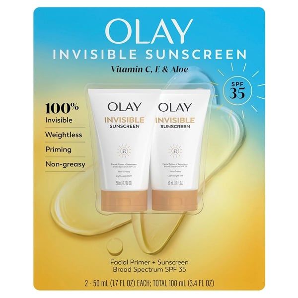 Set Kem Chống Nắng OLAY Invisible Sunscreen Vitamin C, E & Aloe SPF 35
