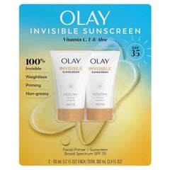 Set Kem Chống Nắng OLAY Invisible Sunscreen Vitamin C, E & Aloe SPF 35