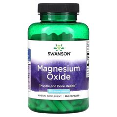Viên Uống SWANSON Magnesium Oxide Muscle And Bone Health 200mg