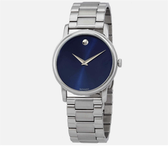 Đồng Hồ MOVADO Classic Museum Quartz Navy Dial Men's Watch 2100015