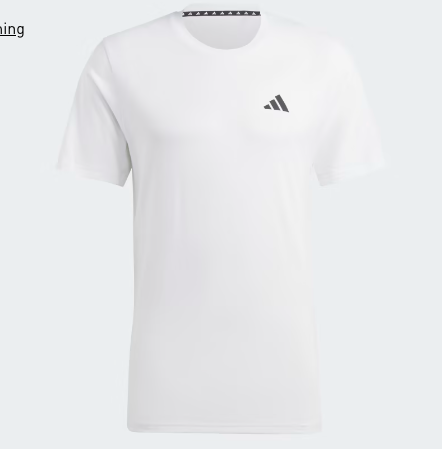 Áo Train Essentials Feelready Training Tee White / Black Size M