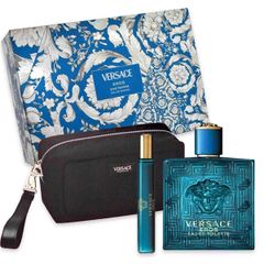 Set Nước Hoa VERSACE Eros: EDT 100ml + EDT 10ml + Beauty Case