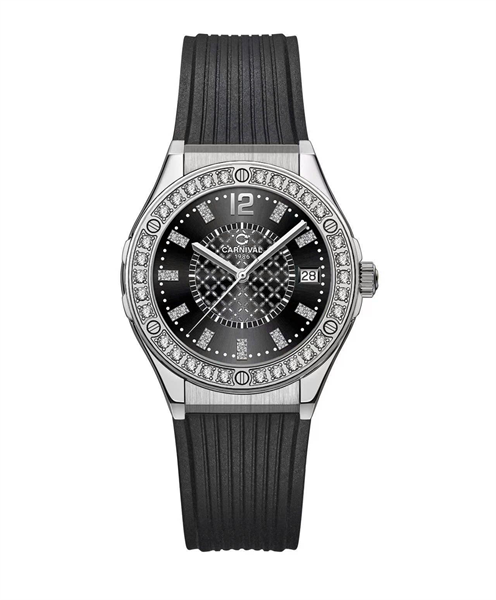 Đồng Hồ CARNIVAL 8168L2 Size 34mm Trắng Đen