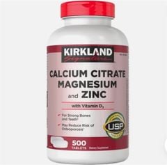 Viên Uống KIRKLAND Calcium Citrate Magnesium And Zinc With Vitamin D3