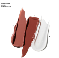 Set Son MAC 2 Macximal Matte Lipsticks + Lipglass Clear