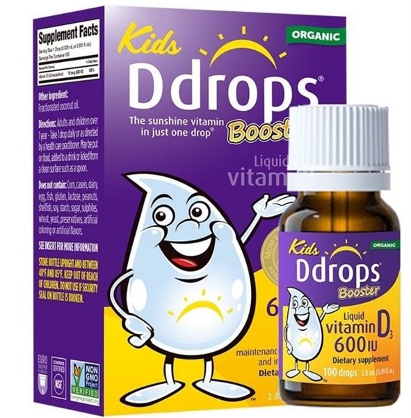 Siro Nhỏ Giọt Kids DDROPS Liquid Vitamin D3 600iu For Ages 1 Year+