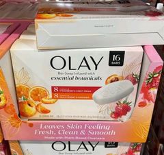 Xà phòng OLAY Infused With Essential Botanicals - 8 Strawberry & 8 Peach Sorbet
