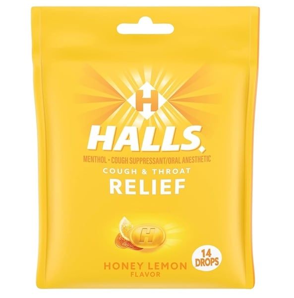 Kẹo HALLS Relief Honey Lemon Flavor