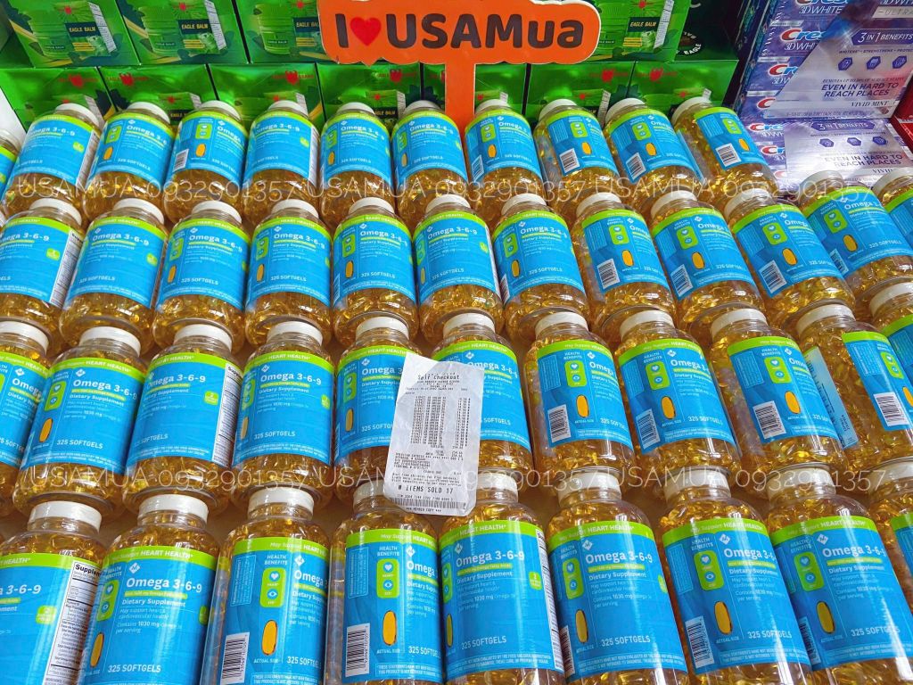 Viên Uống MEMBER'S MARK Omega 3-6-9 1600mg Dietary Supplement