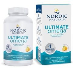 Viên Uống NORDIC NATURALS Ultimate Omega 1280mg Omega-3s Per 2 Soft Gels Great Lemon Taste
