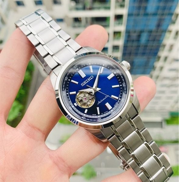 Đồng Hồ SEIKO Open Heart Blue SCVE051 42mm