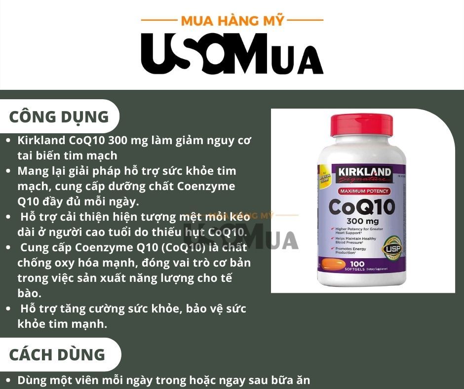 Viên Uống KIRKLAND Maximum Potency CoQ10 300mg