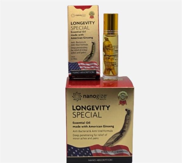 Dầu NANOGIZE Longevity Special Essential Oil Made With American Ginseng 10ml